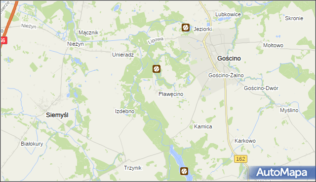 mapa Pławęcino, Pławęcino na mapie Targeo