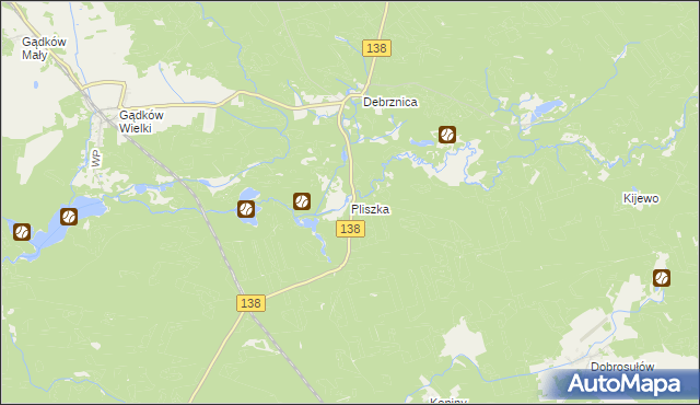 mapa Pliszka, Pliszka na mapie Targeo