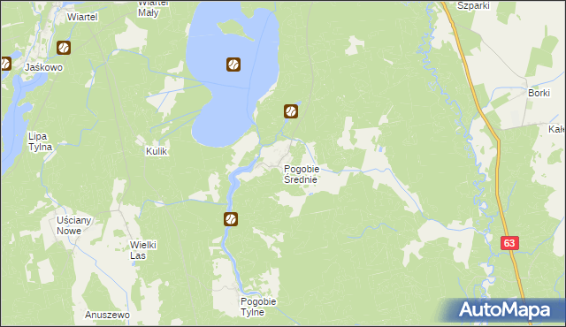 mapa Pogobie Średnie, Pogobie Średnie na mapie Targeo