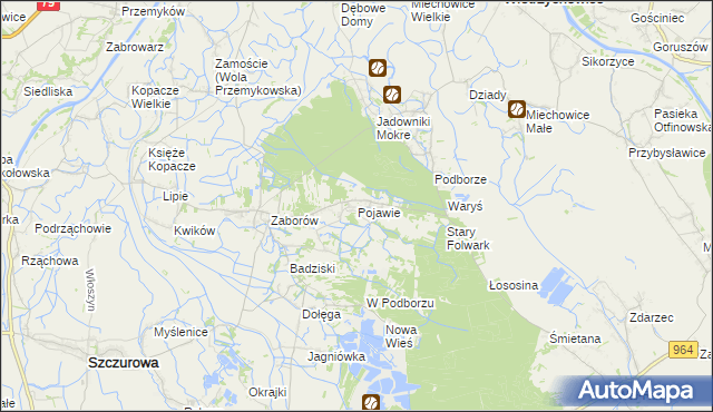 mapa Pojawie, Pojawie na mapie Targeo