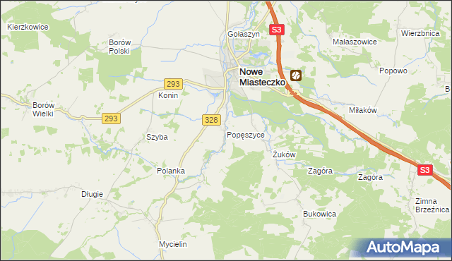 mapa Popęszyce, Popęszyce na mapie Targeo