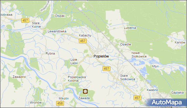 mapa Popielów powiat opolski, Popielów powiat opolski na mapie Targeo