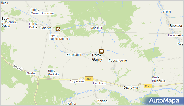 mapa Potok Górny, Potok Górny na mapie Targeo