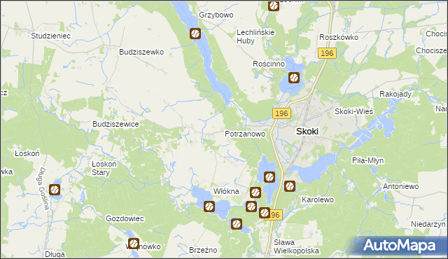 mapa Potrzanowo, Potrzanowo na mapie Targeo