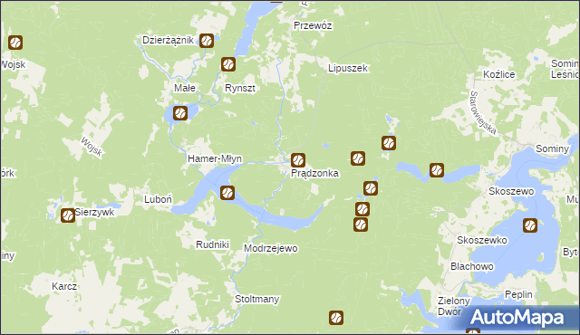 mapa Prądzonka, Prądzonka na mapie Targeo