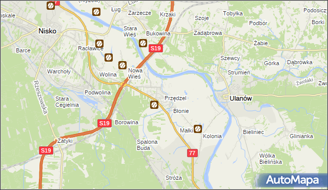 mapa Przędzel, Przędzel na mapie Targeo