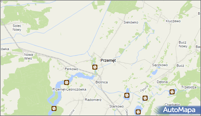 mapa Przemęt, Przemęt na mapie Targeo