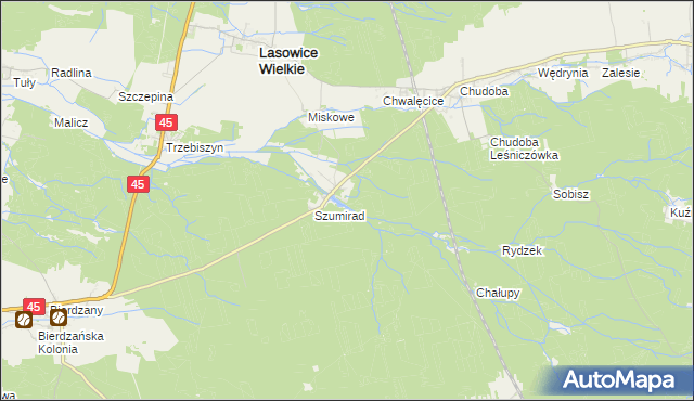 mapa Radomil, Radomil na mapie Targeo