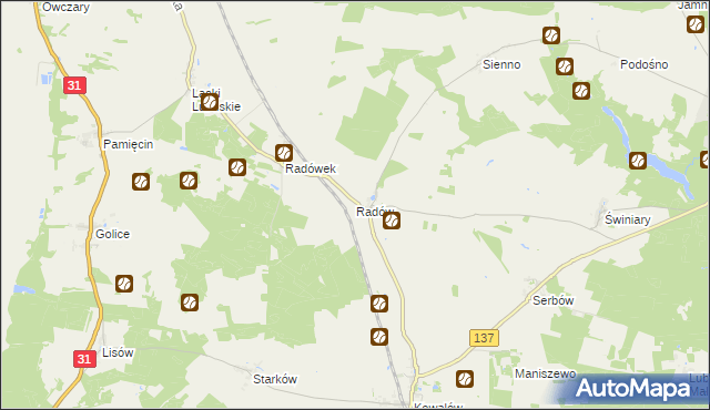 mapa Radów, Radów na mapie Targeo