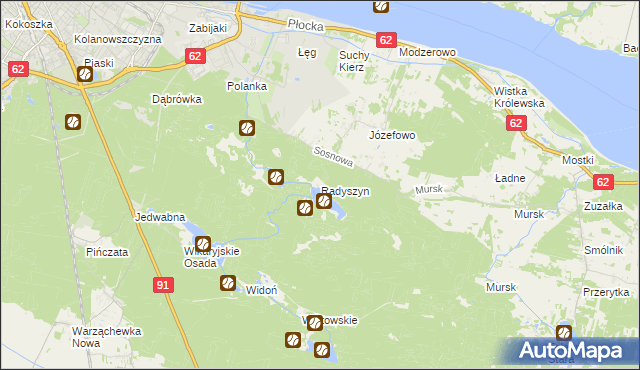 mapa Radyszyn, Radyszyn na mapie Targeo