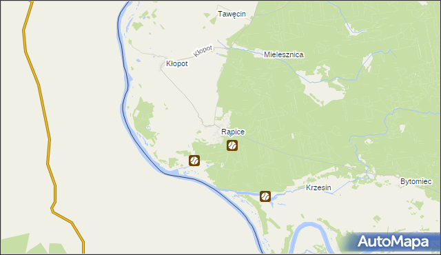 mapa Rąpice, Rąpice na mapie Targeo