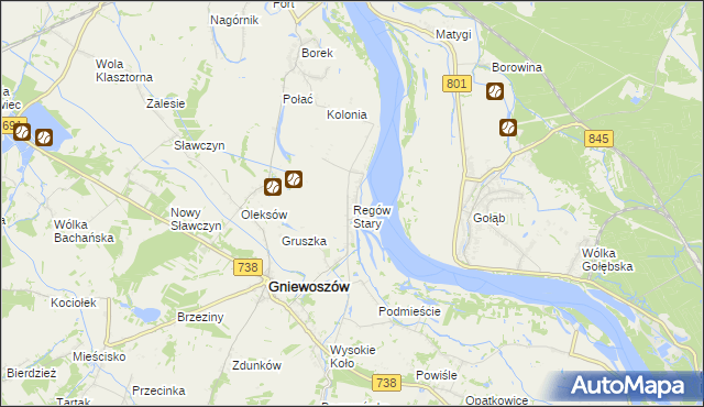 mapa Regów Stary, Regów Stary na mapie Targeo