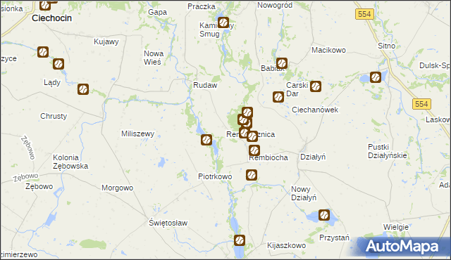 mapa Rembiesznica, Rembiesznica na mapie Targeo