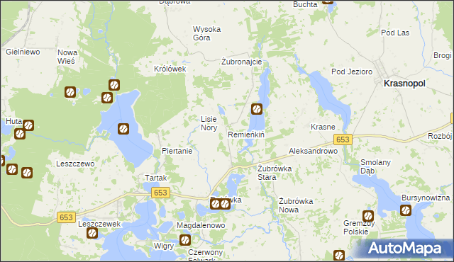 mapa Remieńkiń, Remieńkiń na mapie Targeo