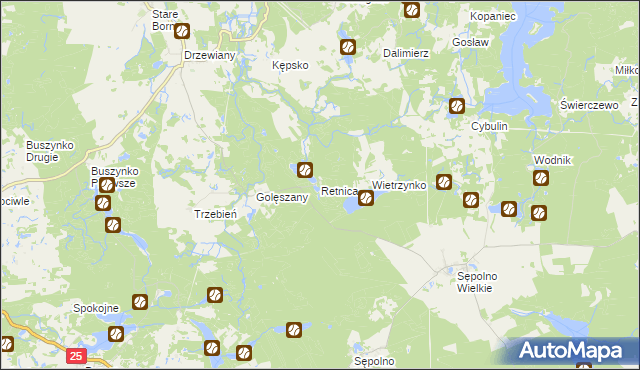 mapa Retnica, Retnica na mapie Targeo