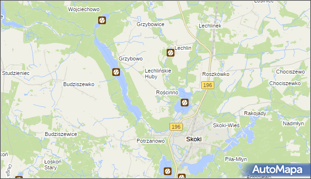 mapa Rościnno, Rościnno na mapie Targeo