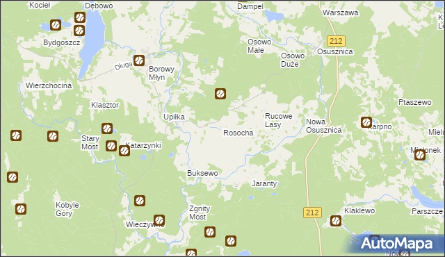 mapa Rosocha gmina Lipnica, Rosocha gmina Lipnica na mapie Targeo