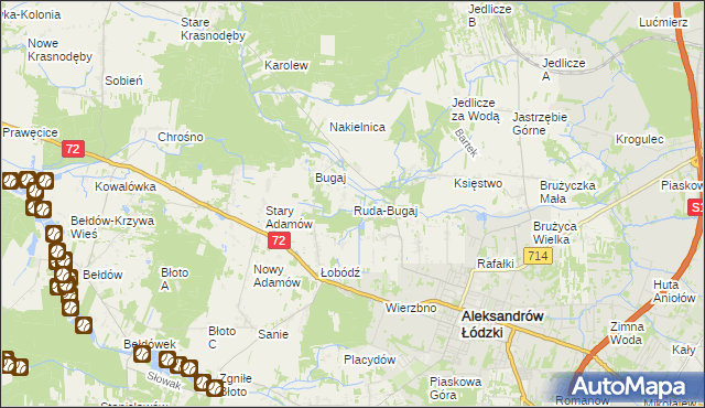 mapa Ruda-Bugaj, Ruda-Bugaj na mapie Targeo