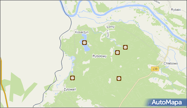 mapa Rybołowy, Rybołowy na mapie Targeo