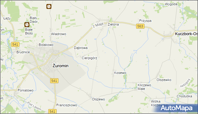 mapa Sadowo gmina Żuromin, Sadowo gmina Żuromin na mapie Targeo