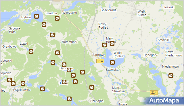 mapa Sarnowy, Sarnowy na mapie Targeo