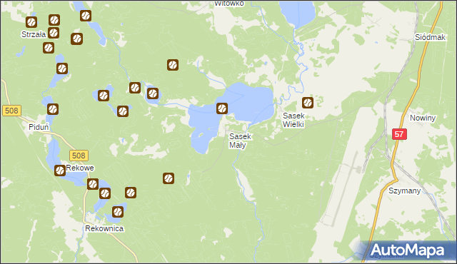 mapa Sasek Mały, Sasek Mały na mapie Targeo