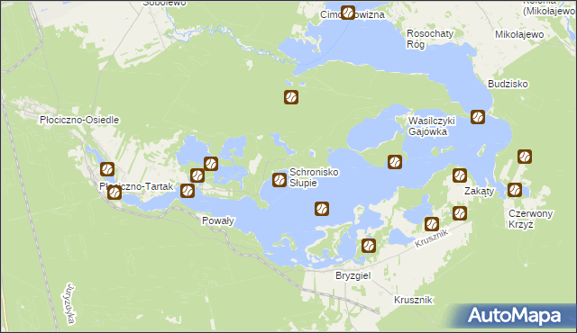 mapa Schronisko Słupie, Schronisko Słupie na mapie Targeo