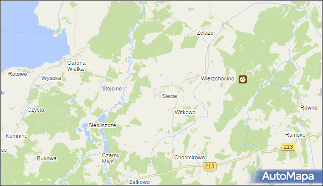 mapa Siecie, Siecie na mapie Targeo