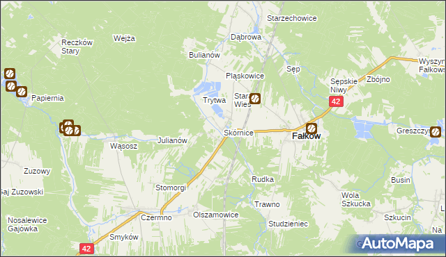 mapa Skórnice, Skórnice na mapie Targeo