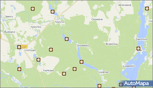 mapa Skotawsko, Skotawsko na mapie Targeo