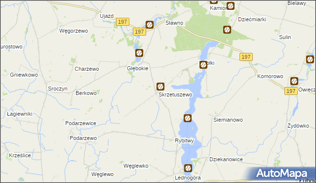 mapa Skrzetuszewo, Skrzetuszewo na mapie Targeo