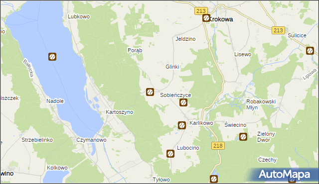 mapa Sobieńczyce, Sobieńczyce na mapie Targeo