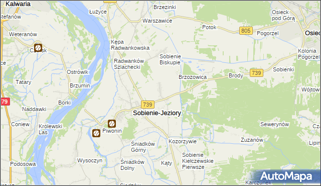 mapa Sobienie Szlacheckie, Sobienie Szlacheckie na mapie Targeo
