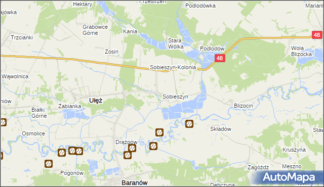 mapa Sobieszyn, Sobieszyn na mapie Targeo