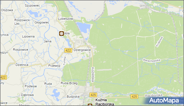 mapa Solarnia gmina Bierawa, Solarnia gmina Bierawa na mapie Targeo