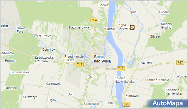 mapa Solec nad Wisłą, Solec nad Wisłą na mapie Targeo