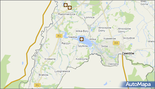 mapa Spytków, Spytków na mapie Targeo