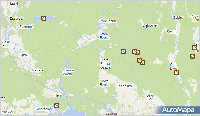 mapa Stara Rzeka Osada, Stara Rzeka Osada na mapie Targeo