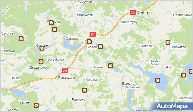 mapa Stare Brzeźno, Stare Brzeźno na mapie Targeo