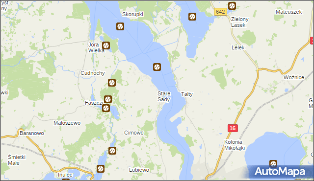 mapa Stare Sady, Stare Sady na mapie Targeo