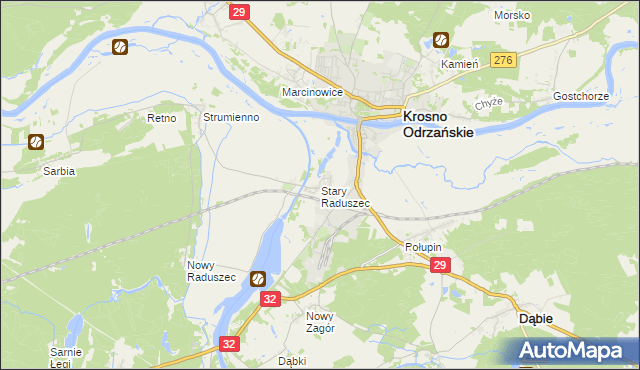 mapa Stary Raduszec, Stary Raduszec na mapie Targeo