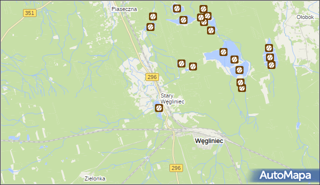 mapa Stary Węgliniec, Stary Węgliniec na mapie Targeo