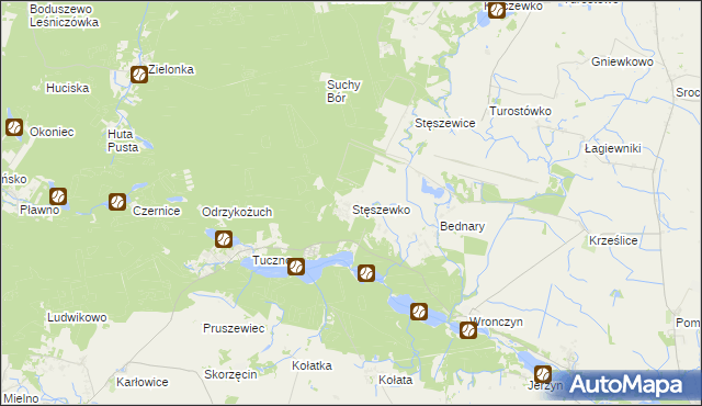 mapa Stęszewko, Stęszewko na mapie Targeo