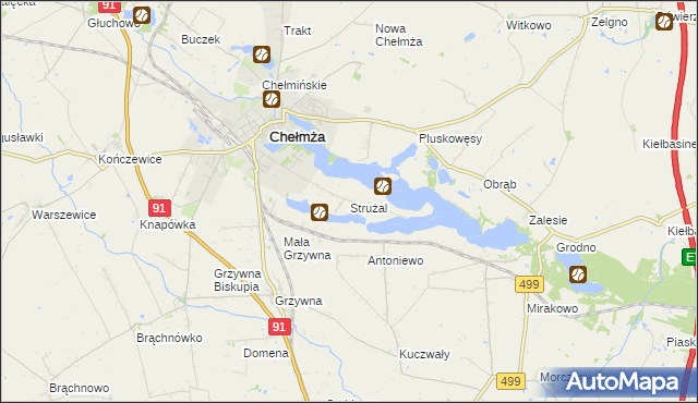 mapa Strużal, Strużal na mapie Targeo