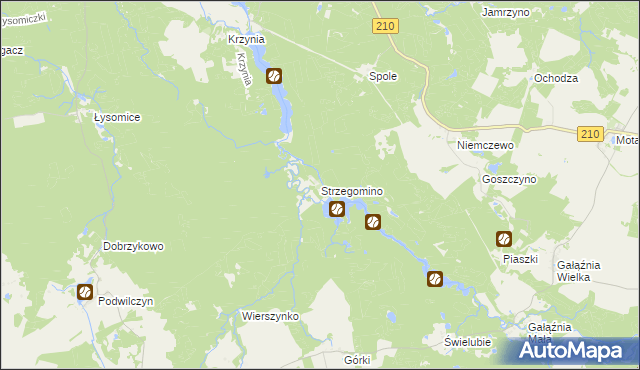 mapa Strzegomino, Strzegomino na mapie Targeo