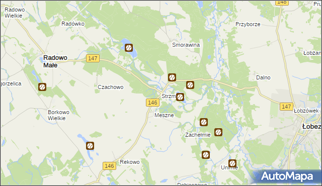 mapa Strzmiele, Strzmiele na mapie Targeo