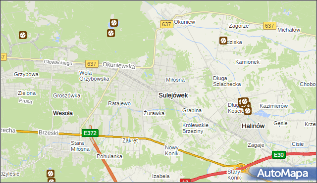 mapa Sulejówek, Sulejówek na mapie Targeo