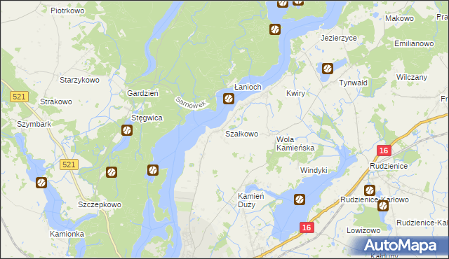 mapa Szałkowo, Szałkowo na mapie Targeo