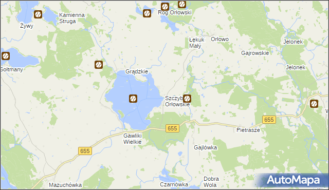 mapa Szczybały Orłowskie, Szczybały Orłowskie na mapie Targeo