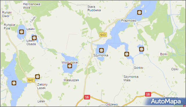 mapa Szymonka, Szymonka na mapie Targeo